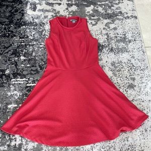 DKNY Pink Textured Sleeveless fit and flare work Dress